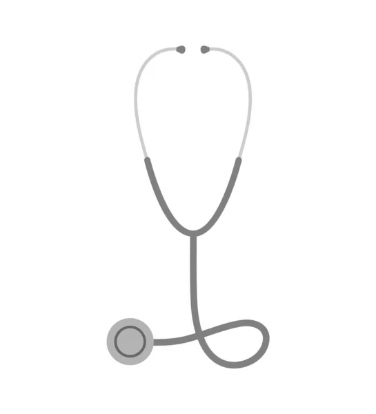 Icona Dello Stetoscopio Illustrazione Piatta Pillole Mediche Icone Vettoriali Web — Vettoriale Stock