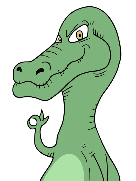 Ilustración Vectorial Dinosaurios Verdes — Archivo Imágenes Vectoriales