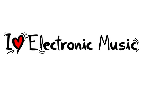 Elektronik Müzik Tarzı Aşk — Stok Vektör