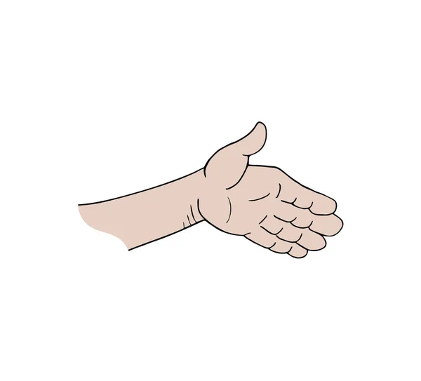 Hand Hand Vriendschap Illustratie — Stockvector