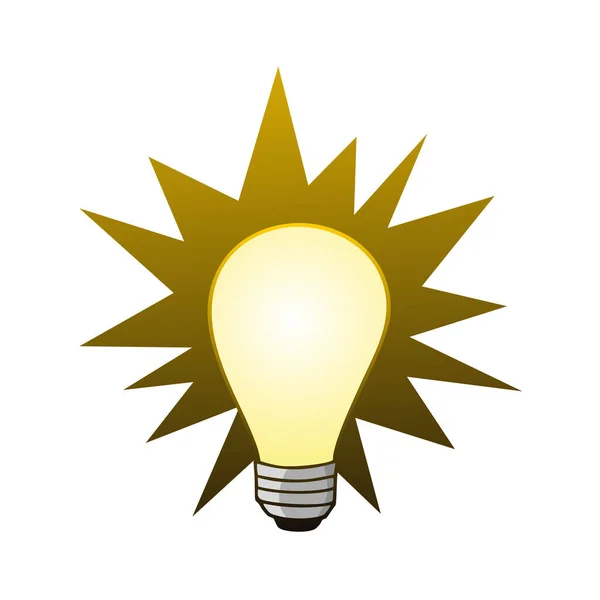Kreative Glühbirnen Icon Vektor Illustration — Stockvektor
