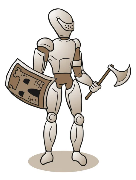 Мультяшный Персонаж Рыцаря Мечом — стоковый вектор