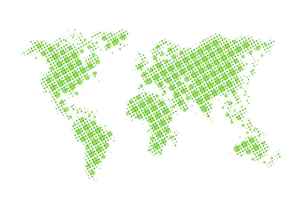 Creaive Świat Mapa Projekt Wektor Ilustracja — Wektor stockowy