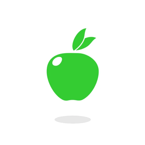 Illustration Vectorielle Icône Pomme Verte — Image vectorielle