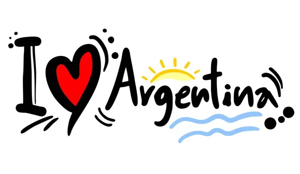 Amor Argentina Vector Ilustración — Archivo Imágenes Vectoriales