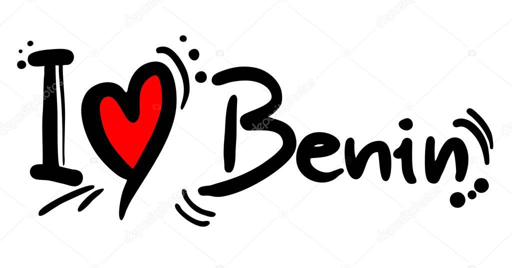 Benin love  vector illustration