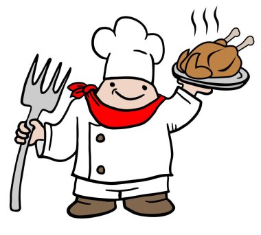 Şef simge vektör illüstrasyonu