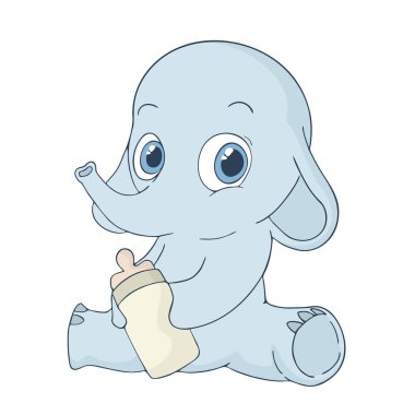 tapılası bebek fil vektör illüstrasyonu