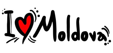 Moldova vektör illüstrasyonuna bayıldım
