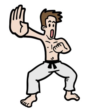 Karateci vektör illüstrasyonu