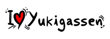 Yukigassen vektör illüstrasyonunu seviyor