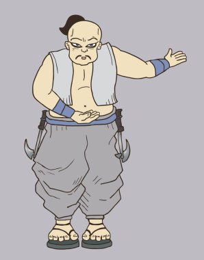 Şişko Arap vektör illüstrasyonu