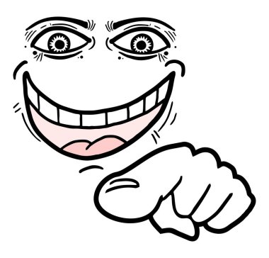 Şaka noktası vektör illüstrasyonu