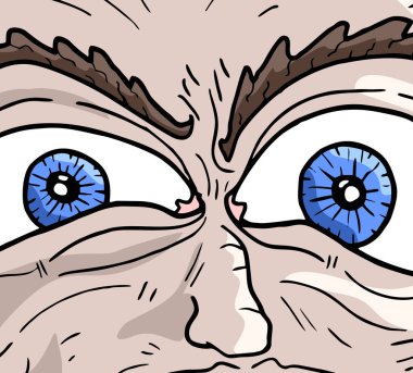 Mavi gözler vektör illüstrasyonu