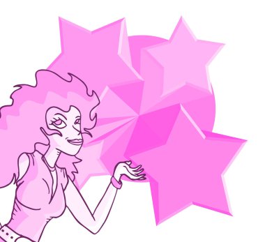Star girl vector illustration vector Star girl vector illustration vector
