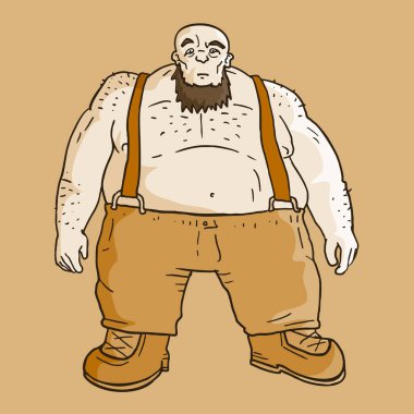 Şişko elf vektör çizimi