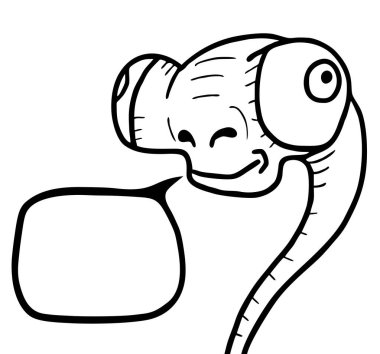 Çizgi film yılan vektör çizimi 