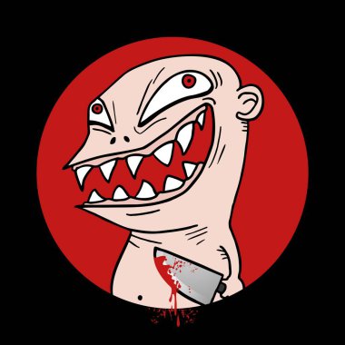 Korku Cadılar Bayramı vektör illüstrasyonu