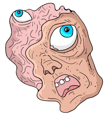 Mutant yüz vektör çizimi