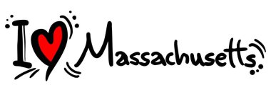 Massachusetts vektör illüstrasyonunu sever