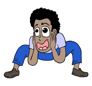 Komik karakter vektör illüstrasyonu