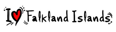 Falkland Adaları vektör illüstrasyonunu sever