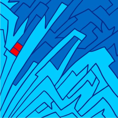 Mavi sanat arkaplan vektörü illüstrasyonu