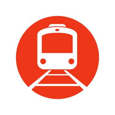 Tramvay ikonu vektör illüstrasyonu 