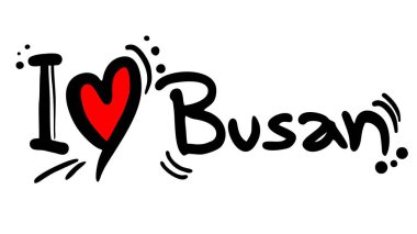 Busan aşk vektörü illüstrasyonu