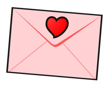 Özel aşk harfi vektör illüstrasyonu