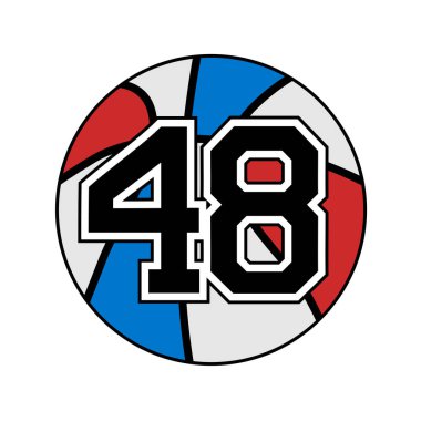48 numaralı basketbol sembolü.