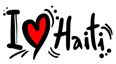 Haiti vektör illüstrasyonunu seviyorum 