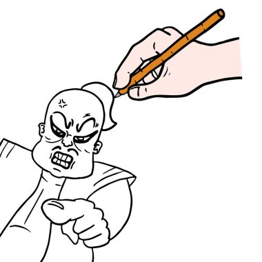 İnsan vektör illüstrasyonunu çiz 