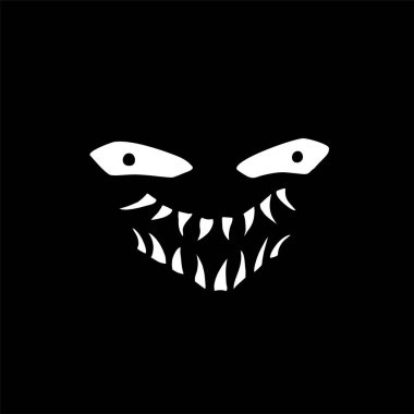 korkunç yüz vektör illüstrasyonu