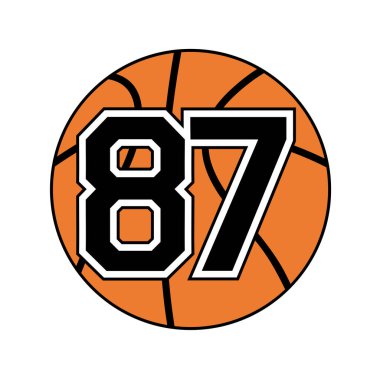 87 numaralı basketbol topu.