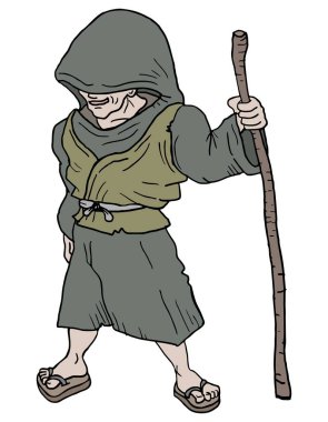 Cüce çizgi film vektör çizimi