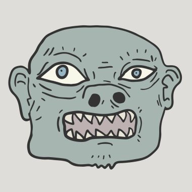 Eski canavar vektör çizimi