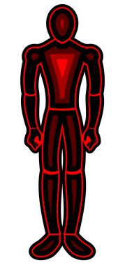 Bir süper kahramanın vektör çizimi 