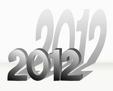 mutlu yeni yıl 2012 vektör çizim
