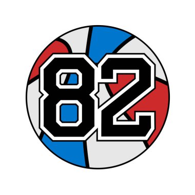 82 numaralı basketbol topu.