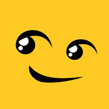 Gülen yüz tasarım vektör çizimi