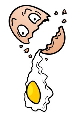 Kırık yumurta vektör çizimi