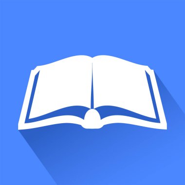 Zarif kitap sembolü vektör illüstrasyonu