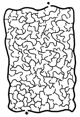 Zor labirent vektör çizimi