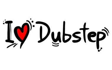Dubstep müzik vektör illüstrasyonu