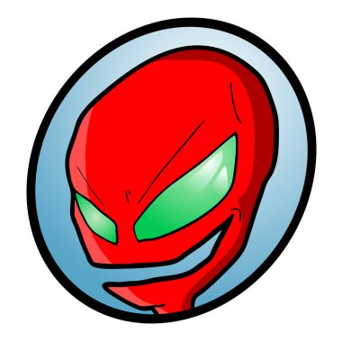 Uzaylı, bilinmeyen yaratık, vektör çizimi