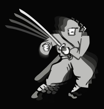 Kılıçlı bir adamın vektör çizimi