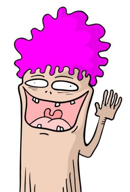 Pembe peruklar vektör çizimi 