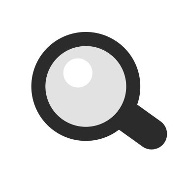 Büyütme cam simgesi vektör illüstrasyonu 