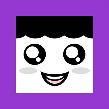 Mutlu yüz vektör illüstrasyonu